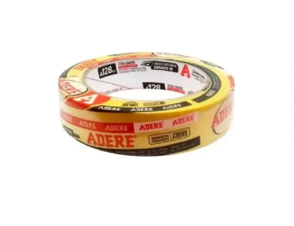 FITA CREPE AUTOMOTIVA ADERE A128RA/S 24MMX40M (AMARELA)