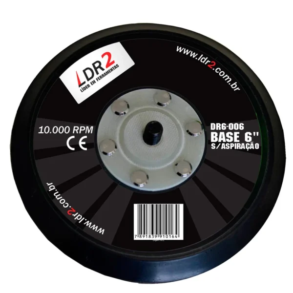 LDR2 DISCO BASE 6" SEM ASPIRACAO C/VELCRO DR6-006