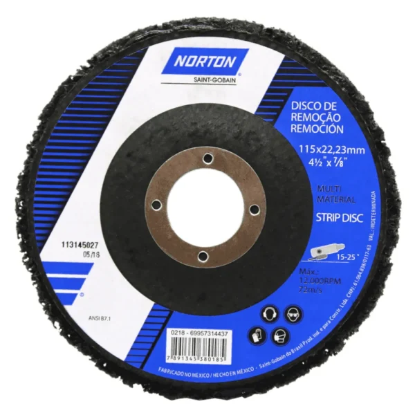 DISCO DE REMOÇÃO STRIP PRETO 115X22.23MM NORTON