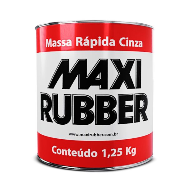 MASSA RAPIDA CINZA MAXI RUBBER 1,25KG