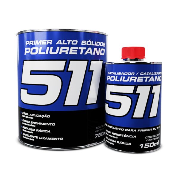 PRIMER ALTO SÓLIDO POLIURETANO 511 C/CAT 900ML MAXI RUBBER